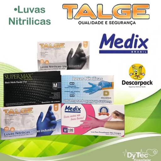 Luvas Nitrílicas Descartável  por Cirúrgica DyTec - Comércio e Manutenção em Equipamentos Médicos Hospitalares