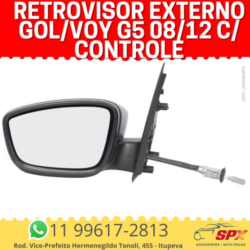 Retrovisor Externo Gol/Voy G5 08/12 c/ controle em Itupeva, SP por Spx Acessórios e Autopeças