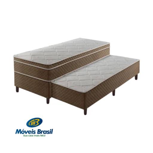 Cama Bi Box Umaflex Milão c/ auxiliar por Móveis Brasil