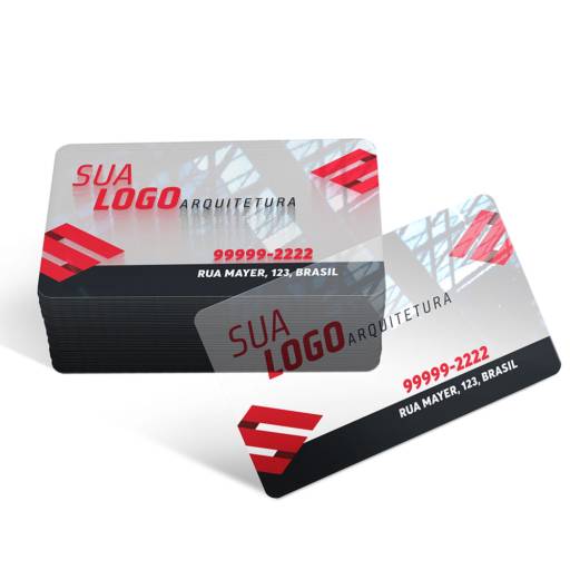 CARTÕES DE VISITA PVC 0,30MM TRANSPARENTE C/ TINTA BRANCA em São José do Rio Preto, SP por Public Gráfica e Brindes