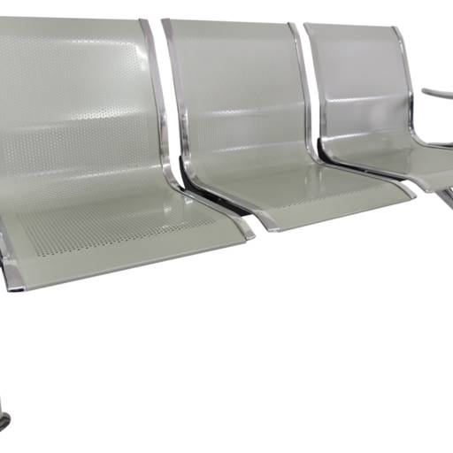 BANCO METAL RECEPÇÃO 3 LUGARES  por Delarrara Design da Construção