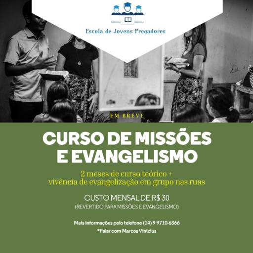 Comprar o produto de Curso de Missões e Evangelismo em A Classificar pela empresa Escola de Jovens Pregadores em Bauru, SP por Solutudo