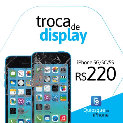 Comprar o produto de Troca Display iPhone 5/5C/5S em Outros Serviços pela empresa Quiosque do Iphone em Marília, SP por Solutudo