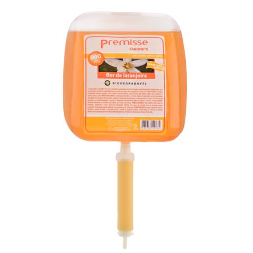 Sabonete Líquido Refil Com Bico Dosador Flor de Laranjeira Premisse Embalagem de 800ml.