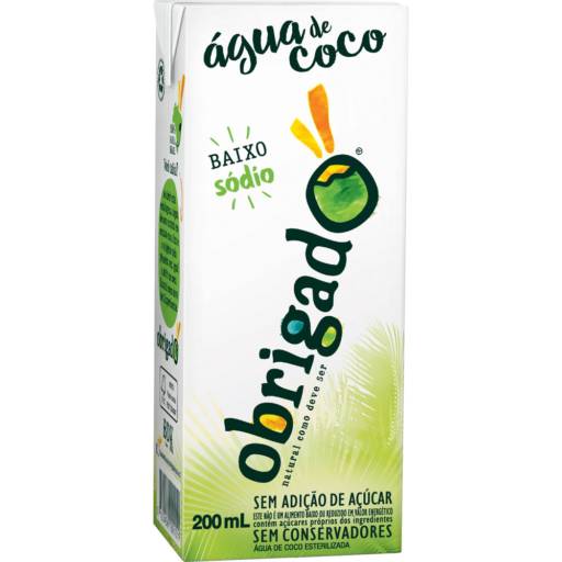 ÁGUA DE COCO OBRIGADO 200ml por Pit Stop Bebidas e Cia