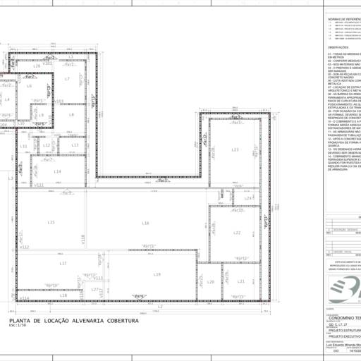 Locação Alvenaria Cobertura Locação Alvenaria Cobertura