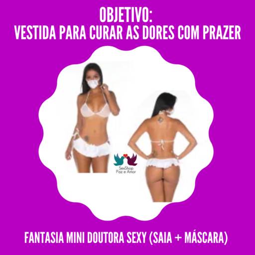 Fantasia Mini Doutora Sexy (saia + máscara)