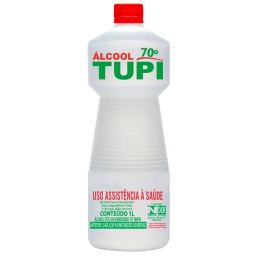 Álcool líquido 70° Tupi 1 Litro. em Foz do Iguaçu, PR por EmbalaFoz