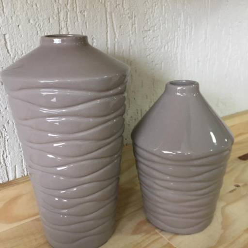Vaso Cerâmica Cinza
