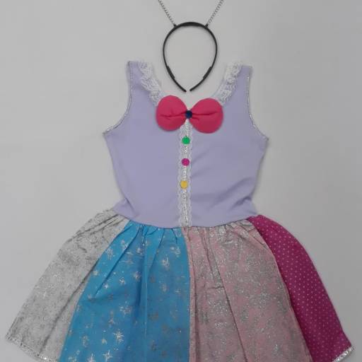 2614 - Vestido palhacinha infantil (tamanho 6) em Tietê, SP por Fantasia & Folia