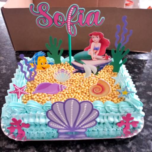 Bolo de chantilly da Pequena Sereia 