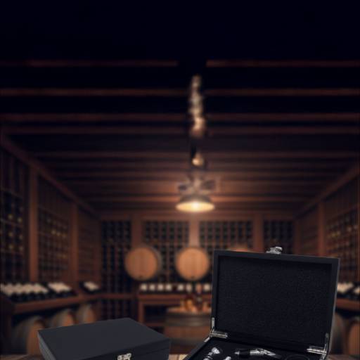 Kit Vinho Caixa de Bambu 5 Peças