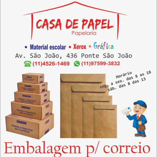 Comprar o produto de Embalagens para correio em A Classificar pela empresa Casa de Papel Papelaria em Jundiaí, SP por Solutudo