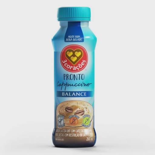 Bebida Láctea Balance Zero Lactose sabor 260ml Cappuccino  - 3 Corações 