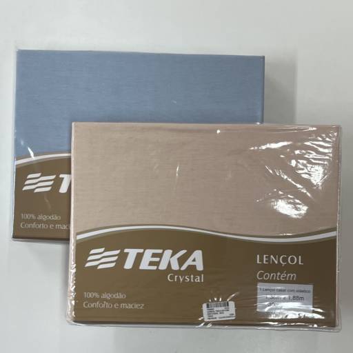 Lençol casal com elástico Teka em Uberlândia, MG por Lojas Dom Flavittos