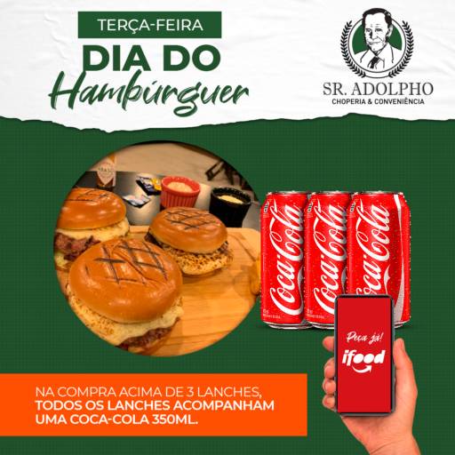 Todas as terças, teremos super promoção de hambúrguer pra você!!! em Americana, SP por Sr Adolpho Choperia & Conveniência