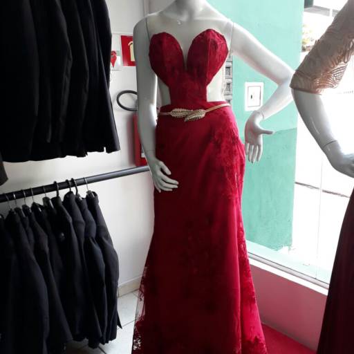 Vestido vermelho queimado renda (confecção) por Rose Jordan Noivas & Festas  