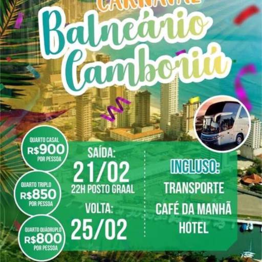Comprar o produto de Carnaval Balneario Camboriu  em A Classificar pela empresa Gaspar Turismo em Bauru, SP por Solutudo