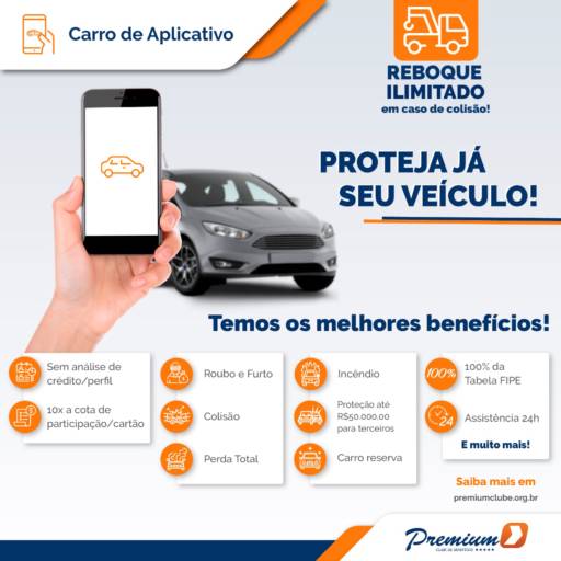 Proteção Premium Clube - Categoria Veículo de Aplicativo em Botucatu, SP por Premium Clube de Benefícios