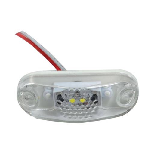 LANTERNA 2 LEDS DE PLACA PARA ONIBUS CRISTAL ACRILICO