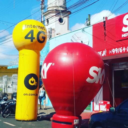 Totem Inflável Promocional por Caco Balloons - Balões e Infláveis