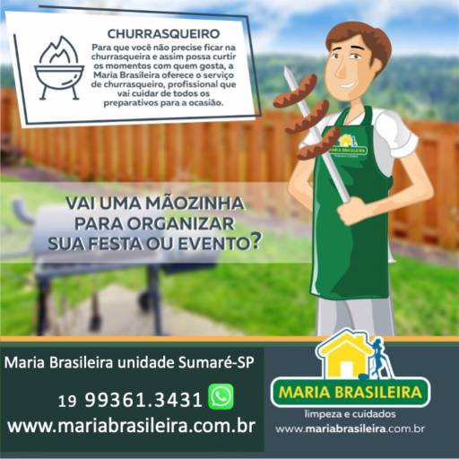 Comprar o produto de Churrasqueiro Profissional em Festas e Eventos pela empresa Maria Brasileira em Sumaré, SP por Solutudo