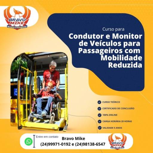 CURSO PARA CONDUTOR E MONITOR DE VEÍCULOS COM MOBILIDADE REDUZIDA
