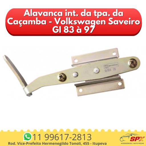 Alavanca int. da tpa. da Caçamba - Volkswagen Saveiro GI 83 à 97