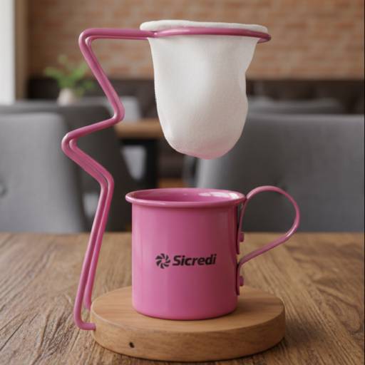 Mini Coador De Café Com Caneca Esmaltada