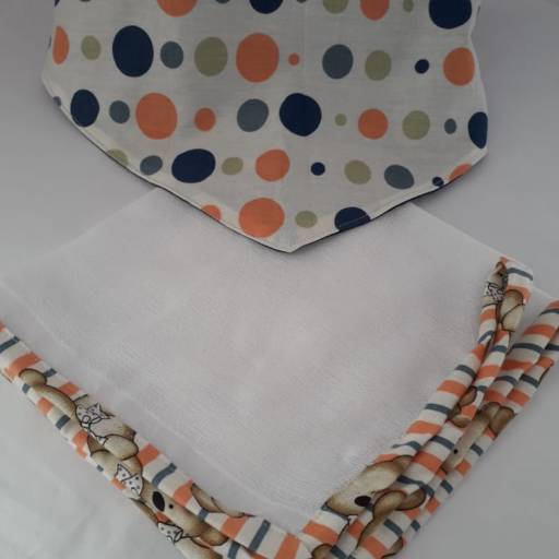 Kit Babador bandana e fralda para boca por Artes da Faby Atelie