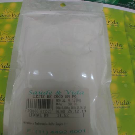 Leite de coco em pó por Saúde e Vida