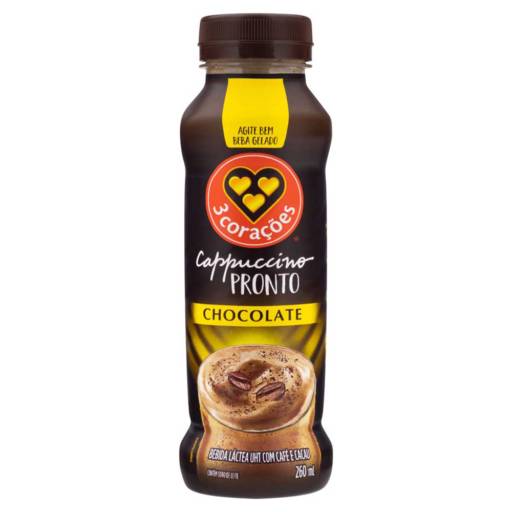 Refresco de Cappuccino sabor Chocolate 260ml - 3 Corações 