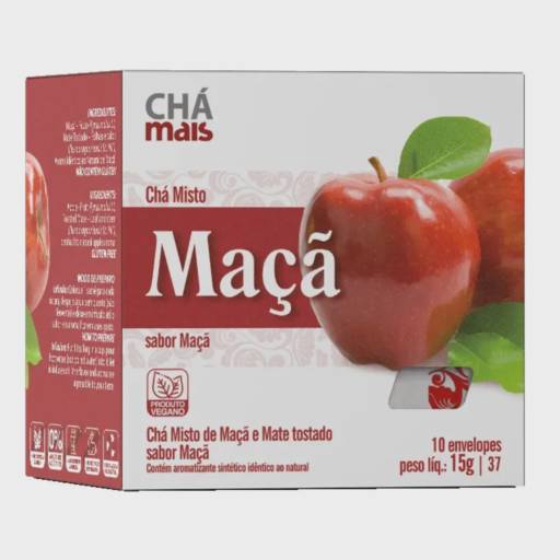 Chá Misto de Maçã e Mate Tostado em Sachês - CháMais