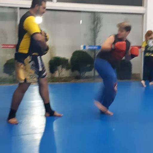 Treino de kickboxing por Academia Gracie Barra