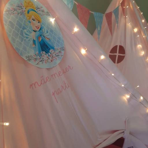 Festa do Pijama com cabanas - Tema Cinderela