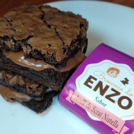 Brownie do Enzo RECHEADO sabor AVELÃ do SCRAT (NUTELLA) por Brownie do Enzo