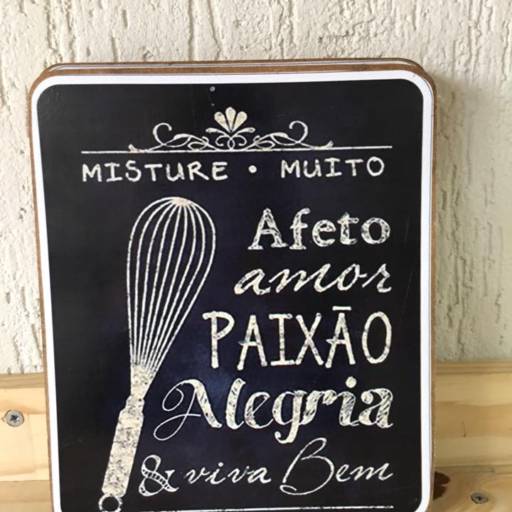 Placa Decorativa por Casa Renove Decoracoes