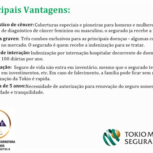 Vida Individual Tokio Marine por RJE3 Consultoria & Corretora de Seguros