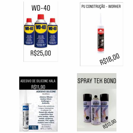 Comprar o produto de Tinta spray, silicone,Pu, desengripante em A Classificar pela empresa S.O.S Mangueiras em Birigui, SP por Solutudo