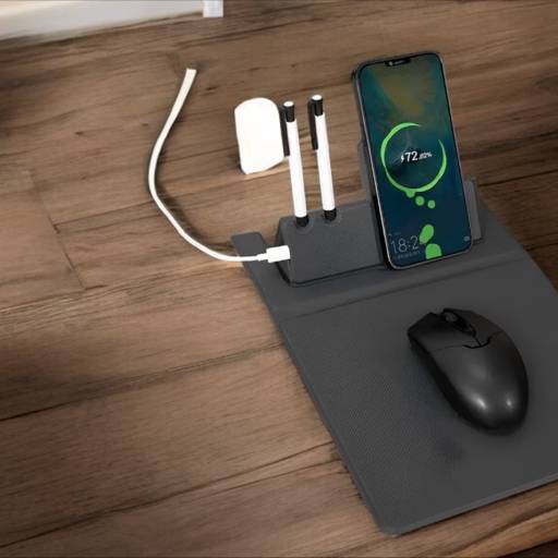 Mousepad Com Carregador Por Indução