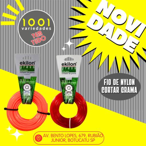 FIO NYLON PARA ROÇADEIRA em Botucatu, SP por 1001 TEM TUDO VARIEDADES