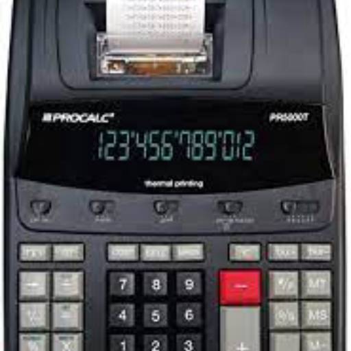 Calculadora de mesa, modelo PR 5000 T, da marca procalc