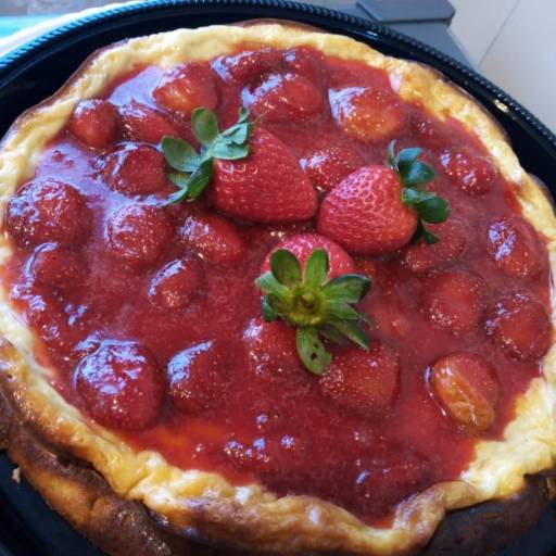 cheesecake funcional de morango
