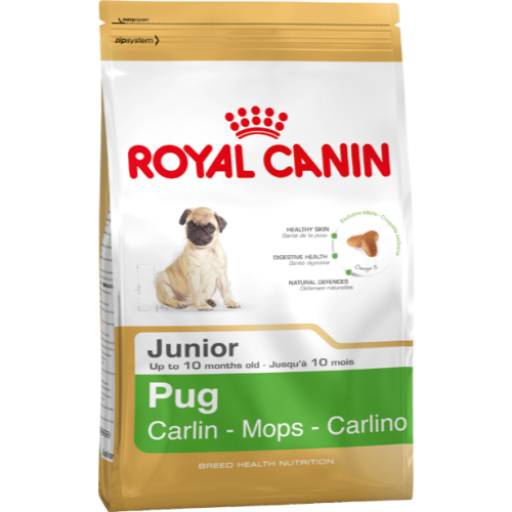 Comprar o produto de PUG JUNIOR ROYAL CANIN em Outros pela empresa Tem Patas em Barra Bonita, SP por Solutudo
