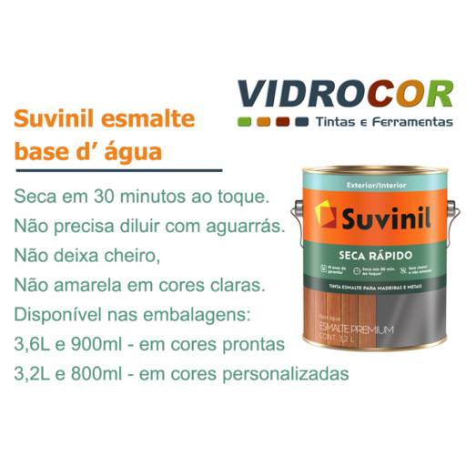 Suvinil esmalte base d'água Loja tintas Barra Bonita