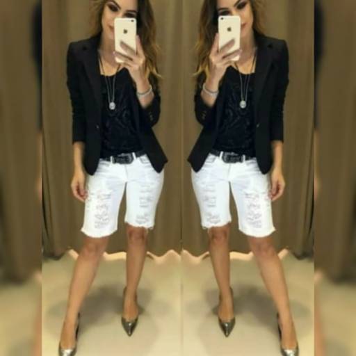 Bermuda de Sarja Destroyed ( Semelhante a esse Disponível na cor Preta e Tamanho: 38). em Bauru, SP por Blessing Store 