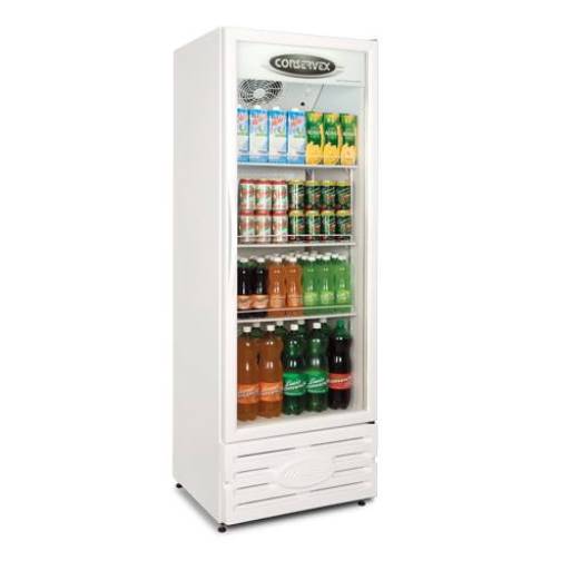 Geladeira Expositora 400 litros 220v nas cores Branca ou Preto e cinza