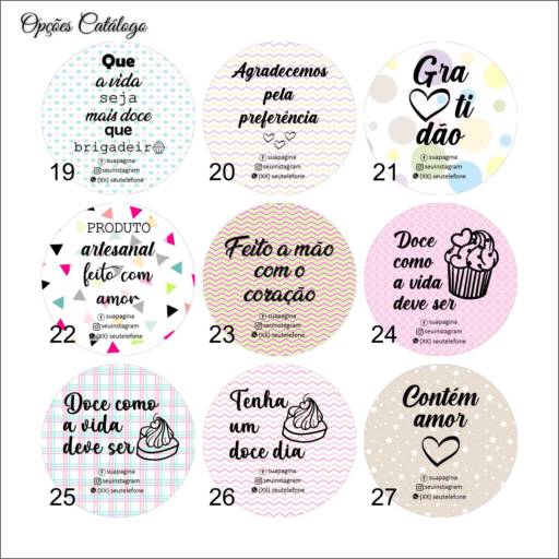 Adesivo para Embalagem - Combo 500 unidades (4 cm) em Botucatu, SP por Baby Grudy Encadernação e Cartonagem | Papelaria Artesanal