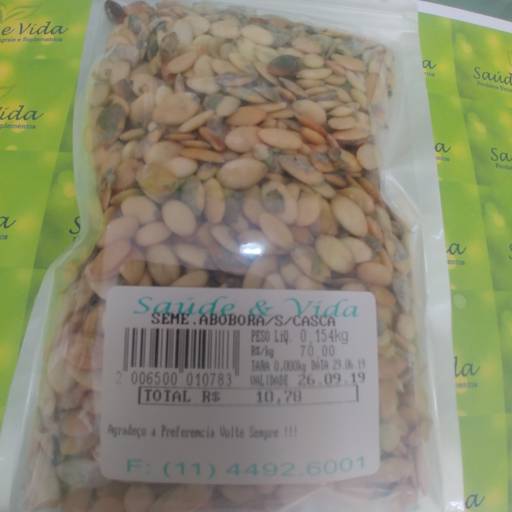 Semente de abobora sem casca por Saúde e Vida