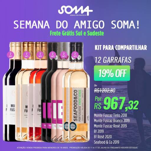 Semana do amigo SOMA | 12 garrafas de Vinho